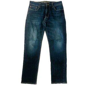 American Eagle Mens Jeans 33 x 32 Extreme Flex Slim Straight Read